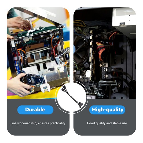 5 Pcs CPU Adapter Cable Motherboard Fan Splitter Extension Cables - Afbeelding 5 van 12