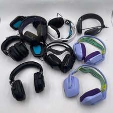 Lot of 9 Logitech Headsets NOT WORKING FOR PARTS - READ