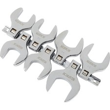 Klutch 7-pc. 12in.-drive Crowfoot Wrench Set Metric Chrome Finish Model
