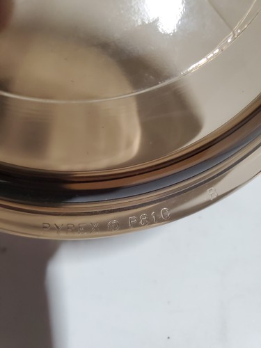 Pyrex Visions Corning Replacement Lid P810 for 0.5 L Sauce Pan Amber Brown VTG - Picture 4 of 4