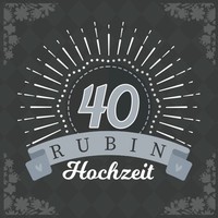 GäStebuch Hochzeit Rubin 40. Geburtstag, GlüCkwüNsche & Fotos, Erinnerungsbuch
