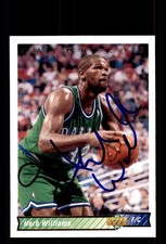 Signed Basketball Card Auto Herb Williams 1992-93 Upper Deck #213 Mavericks