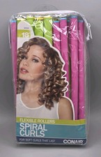 Conair Spiral Curls Flexible Rollers 18 Pieces Heatless Thin Curl 62504