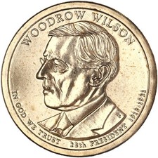 2013 D Presidential Dollar Woodrow Wilson Gem BU Clad See Pics P059