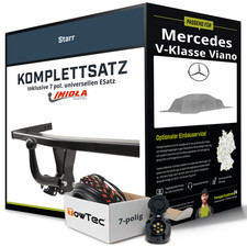 Für MERCEDES V-Klasse Viano W639 Anhängerkupplung starr +eSatz 7pol uni. 04- AHK