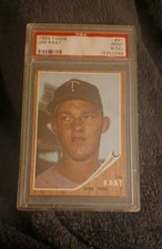 1962 Topps Jim Kaat #21 HOF PSA 9 Mint (OC) Twins HOF 