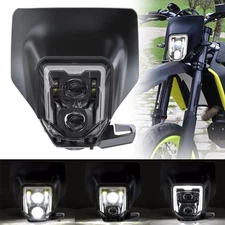 LED Headlight with Black Mask DRL For Husqvarna 701 Supermoto 501 300 450 350
