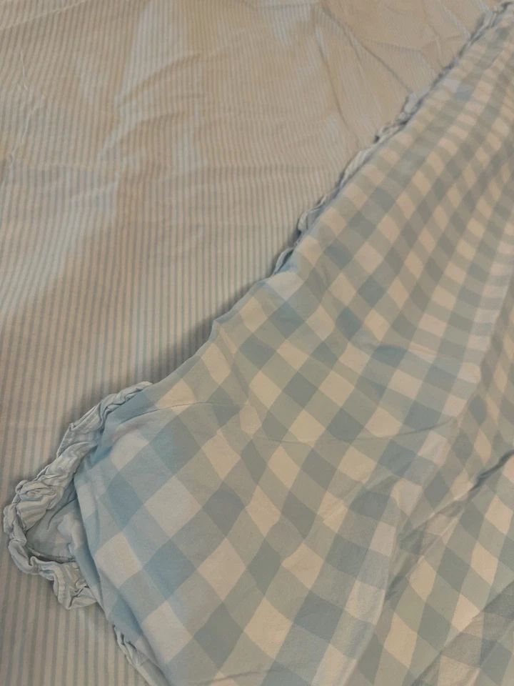 Funda nórdica reversible a cuadros/rayas TWIN Pottery Barn Kids - Usada en excelente estado Foto 4 de 4