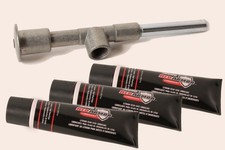 Herramienta de pistola de grasa genuina Echo 91016 y 94008 y (3) tubo de 8 oz grasa de armadura roja