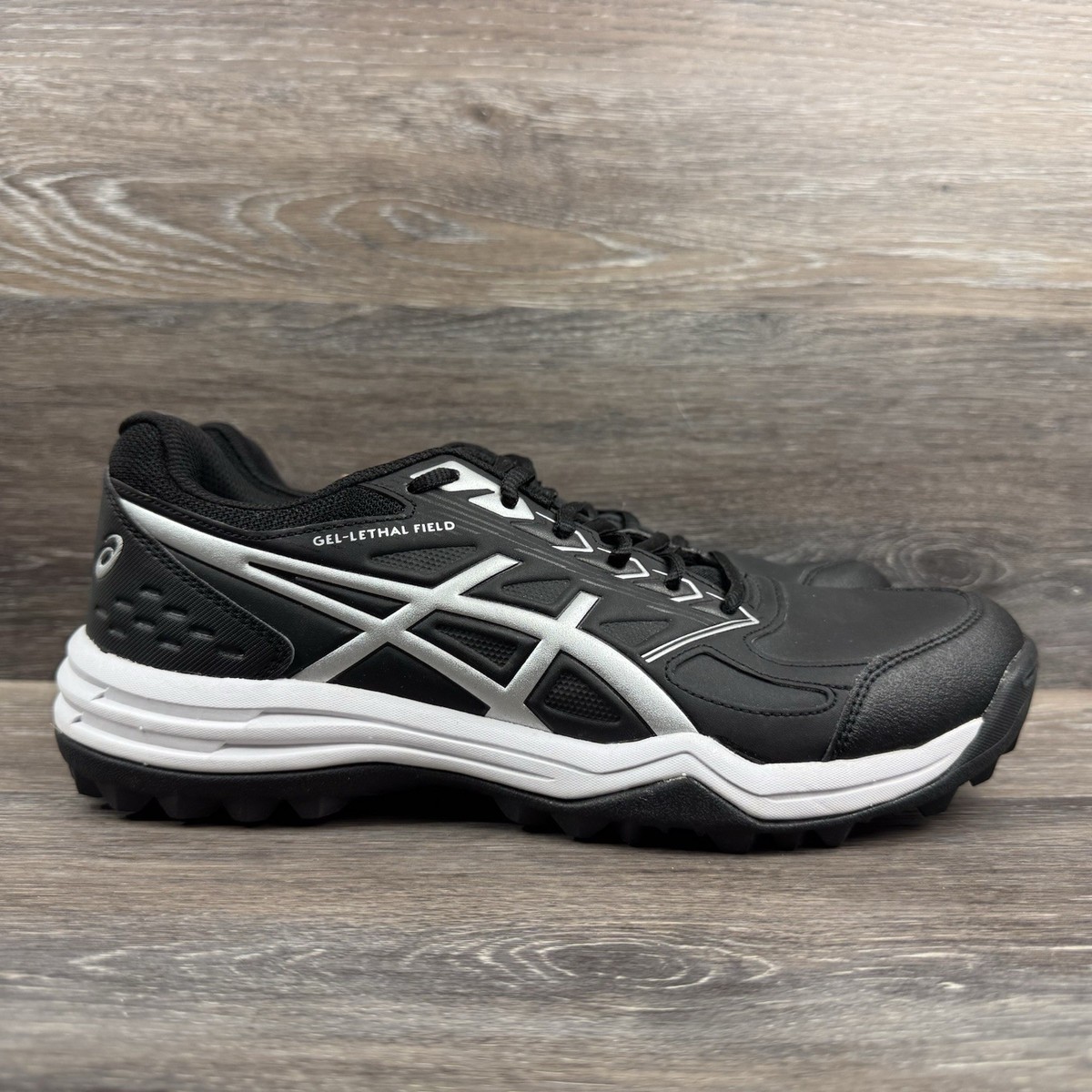 ASICS GEL Lethal Field Low Field Hockey Turf Shoes Black White Women’s Size  11