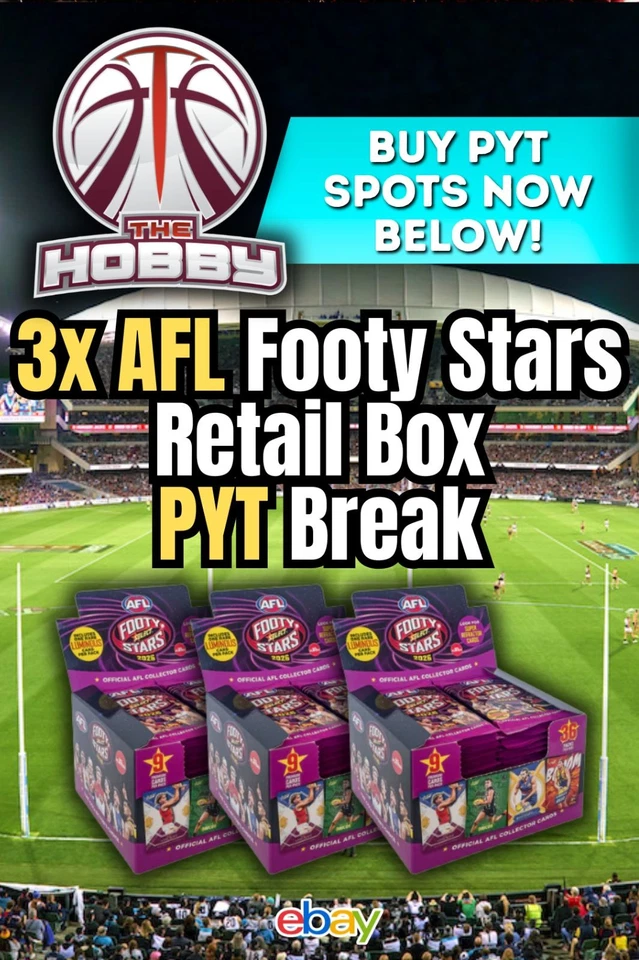 PRESOLD 3x AFL Footy Stars Retail Box PYT Break - Info Below