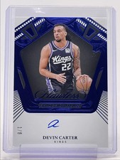 DEVIN CARTER 2024-25 FLAWLESS ROOKIE SHADE AUTOGRAPH BLUE RC AUTO 1/8