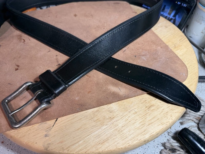 Remo Tulliani Black Leather Belt Men’s Size 42 Casual Work Belt USA Made