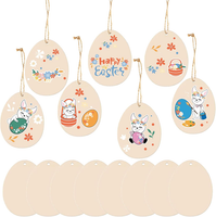 40Pcs Ostern HolzanhäNger Ostereier Zum Bemalen Ostern Eier Holzscheiben Mit Loc