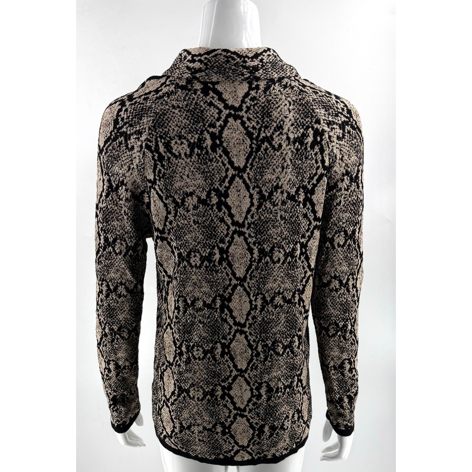 Chicos Sweater 2 / US L Python Snake Print Detach… - image 7