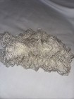 Ruffled Sashay Scarf Womens Handmade Ivory Sequined Crochet  Cottage Fairy Boho — photo 3