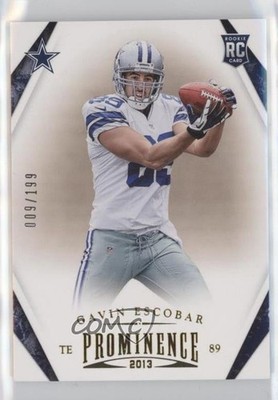 2013 Panini Prominence Gold 9/199 Gavin Escobar #135 Rookie RC 0l2