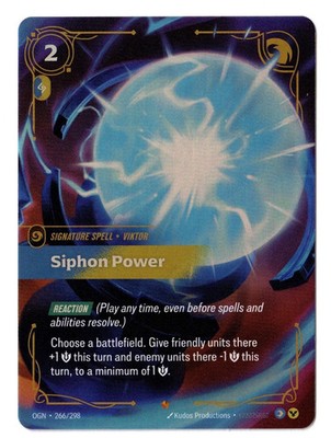 Siphon Power OGN 266/298 Epic Riftbound League of Legends Card