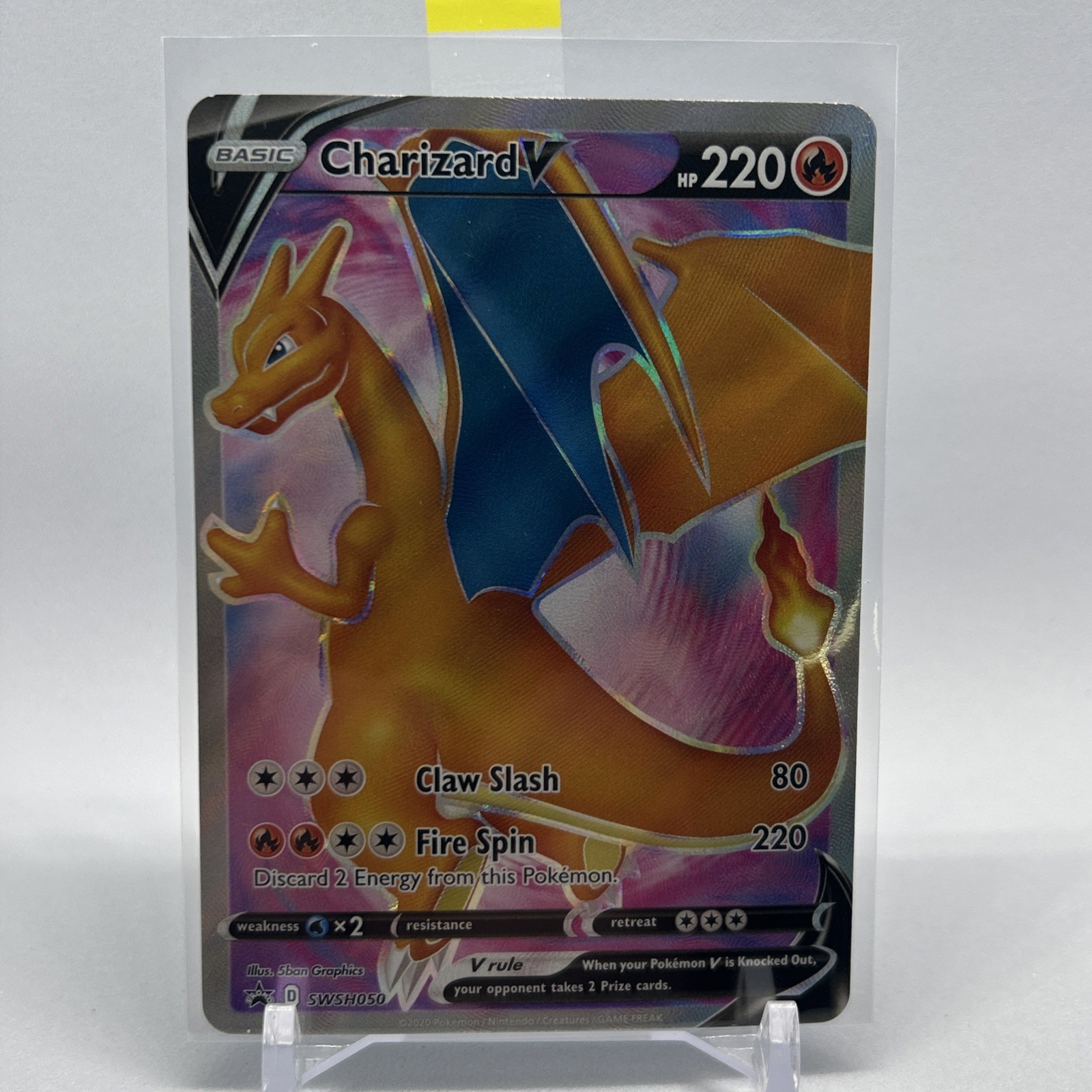 Pokemon TCG Champions Path Charizard v Full Art Black Star Promo Card SWSH050