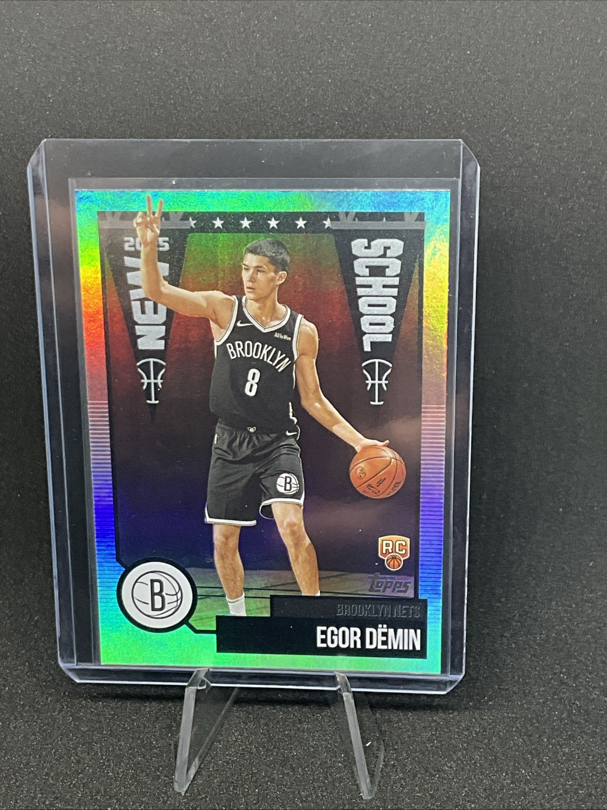 2025-26 Topps Flagship EGOR DEMIN Rookie New School Rainbow Foil #NS8 Nets
