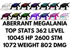 Aberrant Megalania TOP STATS Clone Ark Survival Ascended Official PVE