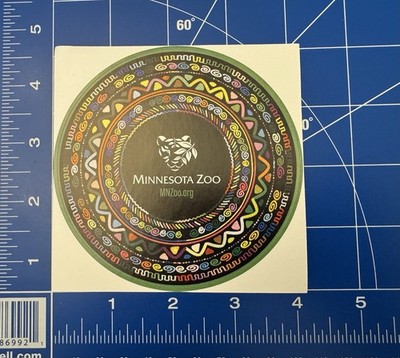 Minnesota Zoo BIG Rare STICKER Apple Valley Colorful Promo Advertising Animals