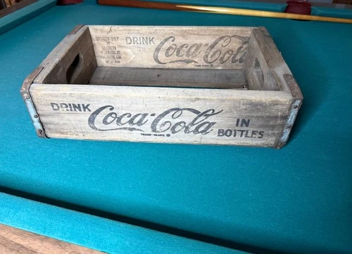 Vintage 1968 COCA COLA Wooden Crate Los Angeles Wood Bottle Case, all original
