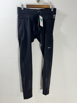 Mens Size XL Nike Running Tights A.P.S Pants Black Dri-Fit