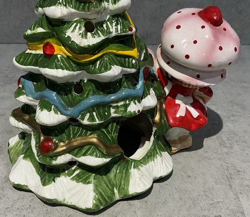 Vintage 1980 Strawberry Shortcake Berry Merry Christmas Ceramic Lighted Tree - Picture 10 of 20