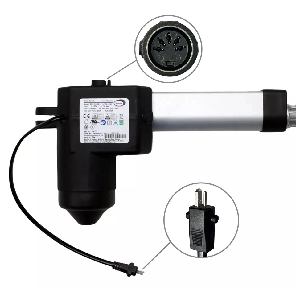 Kit atuador linear cadeira reclinável Limoss 450772 motor modelo MD120-02-L1-304-134 - Imagem 3 de 4