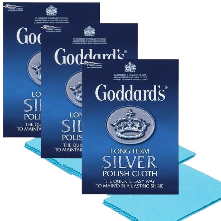Three Packs Goddards Long Term Silver Polish Cloth 1 count (Pack of 3),