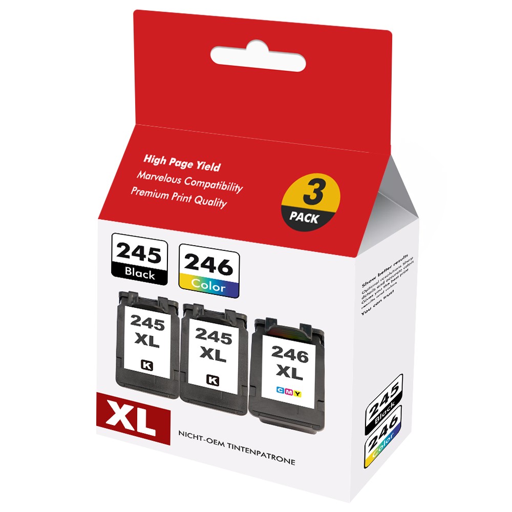 PG-245XL CL-246XL Ink Cartridge for Canon 245 246 Pixma MG2522 TS3122 TR4520 Lot