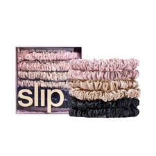slip Skinny Scrunchies Multi  Set of 6 Pure Silk Skinny Scrunchies  Includes