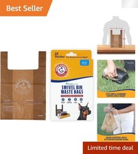 Fresh Scented Heavy Duty Waste Bags for Dogs - 20 Pack with Odor Control