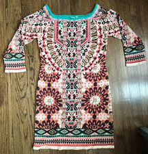 Flying Tomato Anthropologie Womens Small Sweater Dress Aztec Pattern