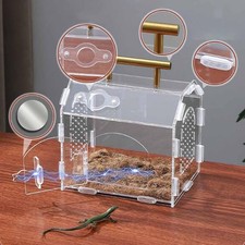 Reptile Feeding Box Animals Breeding Box Portable Frog Mini Pet Habitat Cage