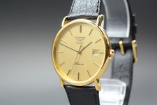 Reloj Hombre LONGINES Presence 156 6801 Oro Fecha Cuarzo Vintage [Casi COMO NUEVO]