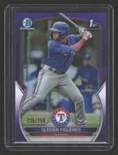 player team numerical Gleider Figuereo Texas Rangers Bowman