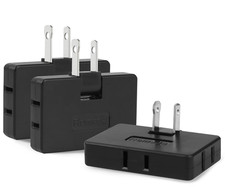 3 Pack AC Flat Wall Outlet Extender Flat Plug Adapter Outlet, Fold-Able 3 Way Wa