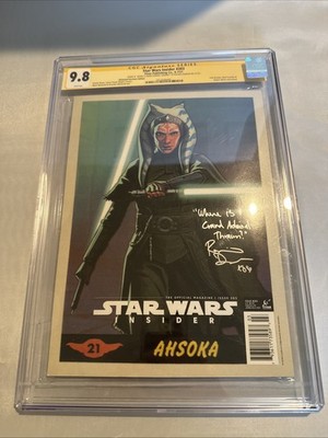 Star Wars Insider #203 AHSOKA COVER CGC SS 9..8 signed Rosario Dawson NM+