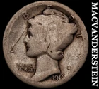 1916-S Silver Mercury Dime - Scarce  Better Date  No Reserve  #G9374