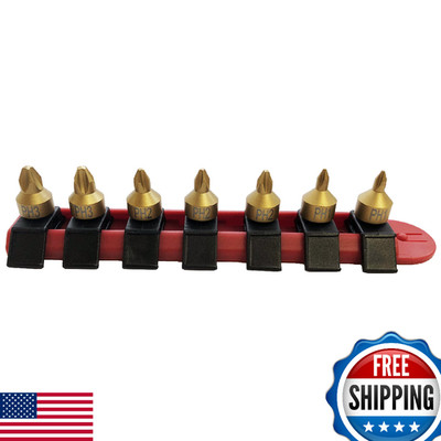 CTA Tools 9770 7pc Stubby Phillips Bit Set - #1, #2, #3 Bits, Low Profile
