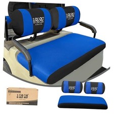 Golf Cart Seat Cover Set for Yamaha G2 G8 G9 G16 G19 G22, Club Black Dark Blue