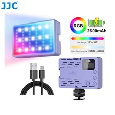 RGB Video Light Portable LED Camera Lights Magnetic 360  Full Color w Cold Shoe