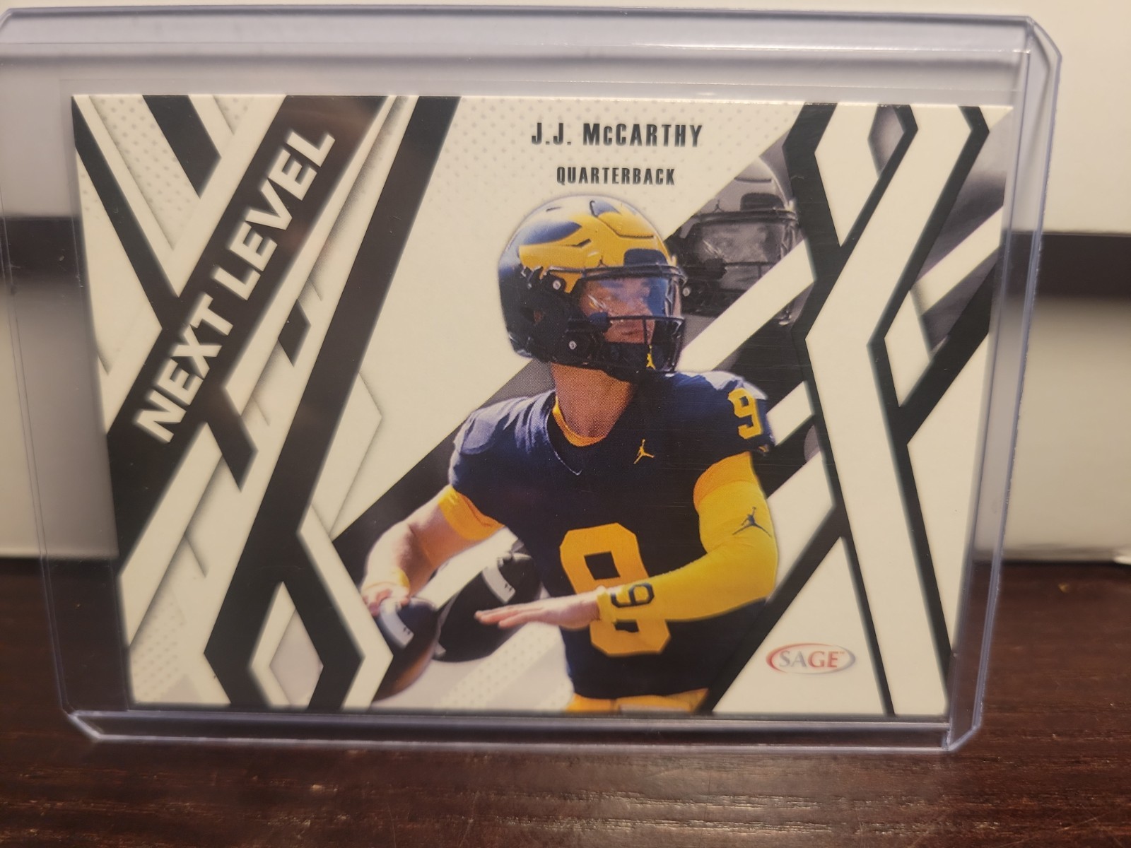  2024 Sage Next Level Black #80 JJ McCarthy Michigan Wolverines RC