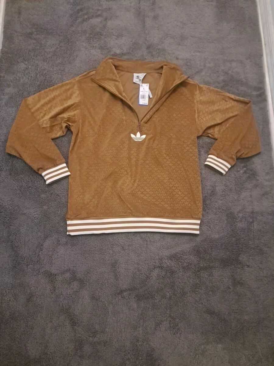 Adidas Originals Adicolor Heritage Now Funnel Velour Top Adidas Originals Adicolor Heritage Now Funnel Velour Top