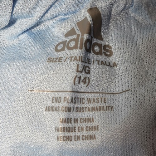 Adidas Girls L 14 Running Sports Shorts Lined w/Elastic Waistband & Drawstring - Picture 8 of 12