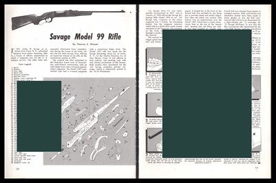 SAVAGE Model 99 Rifle Exploded View Parts List 2-pg Assembly Article | eBay