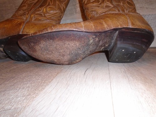 Tony Lama Vintage Damen Gold Label Lizard Cowboystiefel Größe 7A mit Karton LESEN - Bild 14 von 20