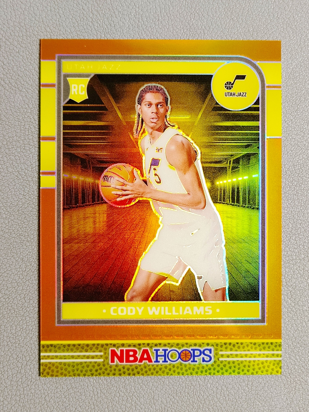 2024-25 Panini Hoops Cody Williams 199/199 Orange Prizm Premium Rookie RC #240